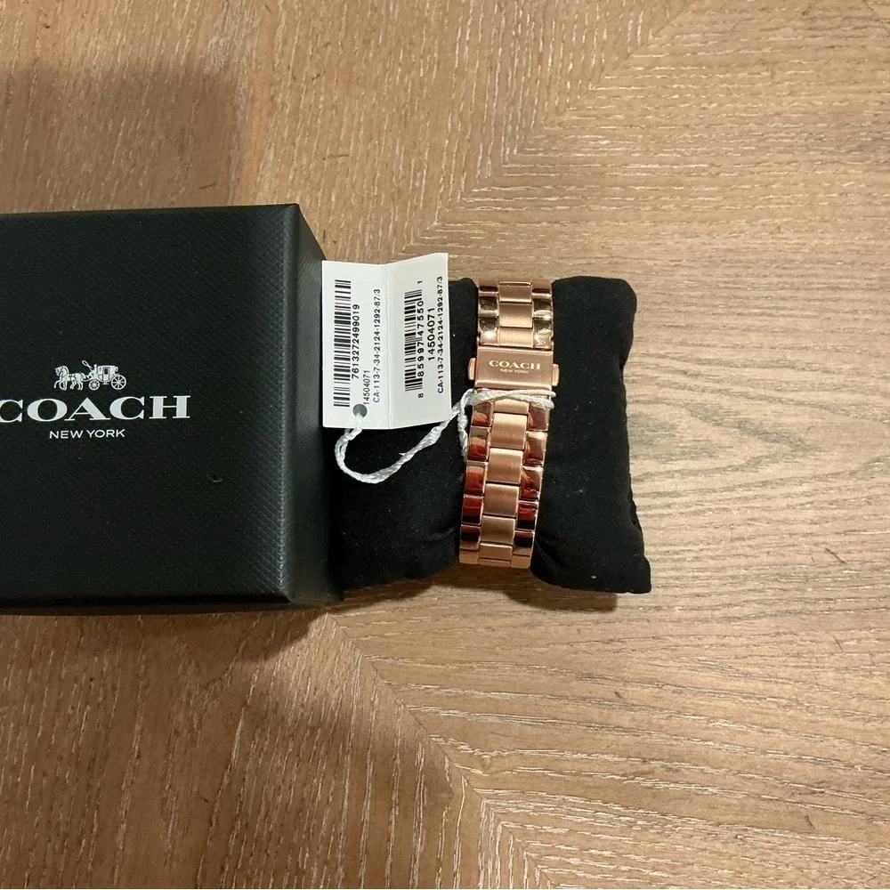 Coach Women’s Rose Gold Tone Watch – Crystal Dial